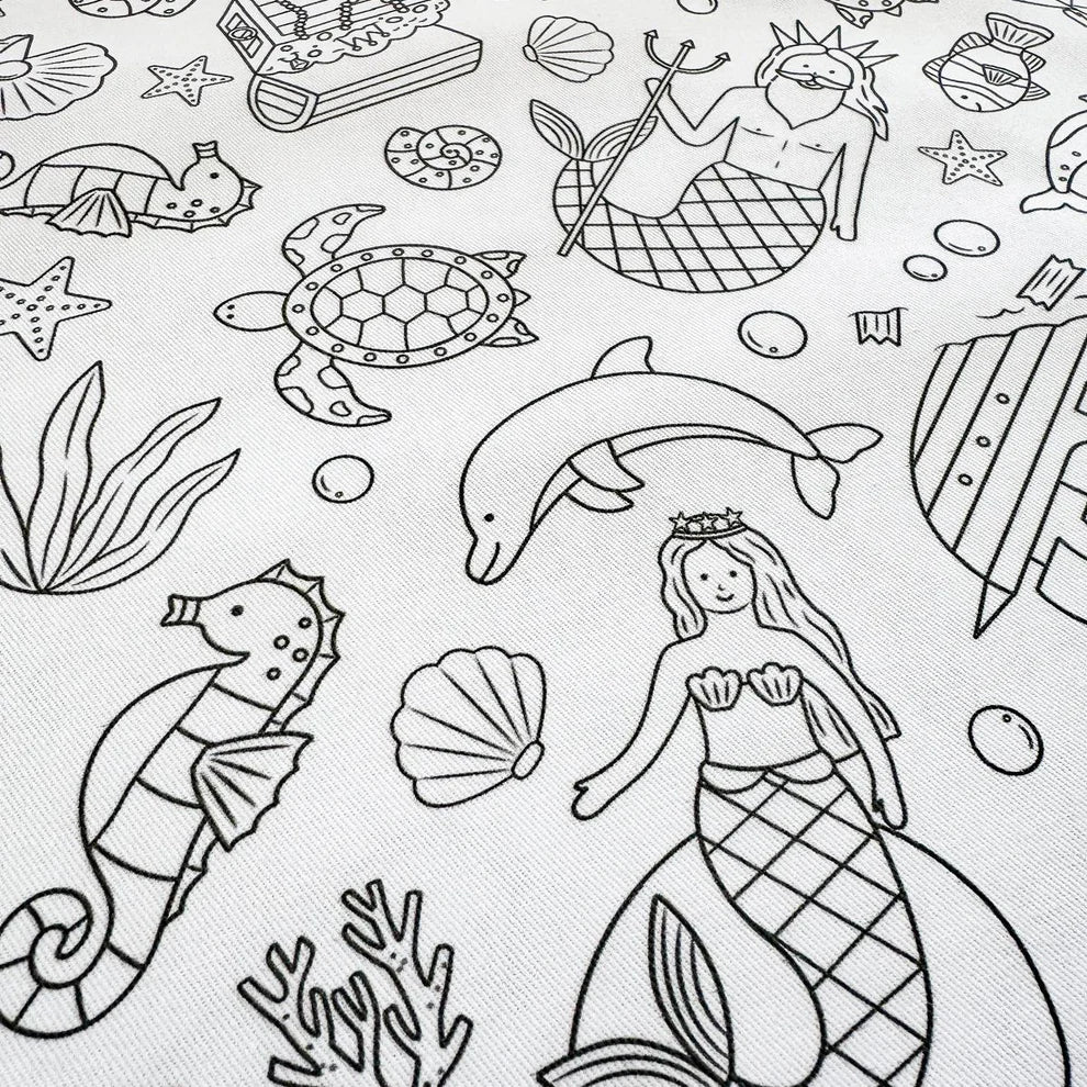 Washable, Reusable Colouring In Tablecloth Set - Tidal Treasures