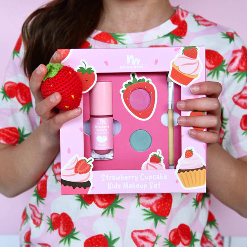 Strawberry Cupcake Natural Kids Makeup Gift Set