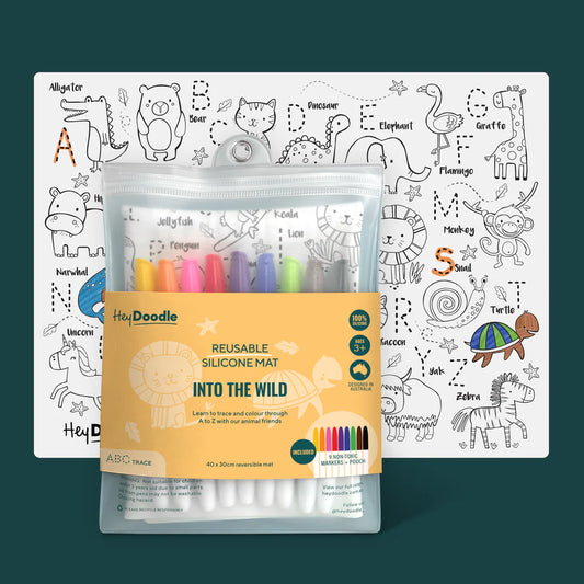 Hey Doodle Into The Wild Classic Colouring & Doodle Mat