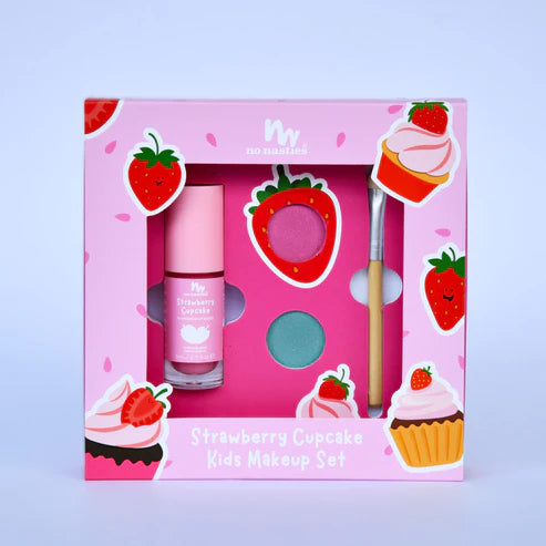 Strawberry Cupcake Natural Kids Makeup Gift Set