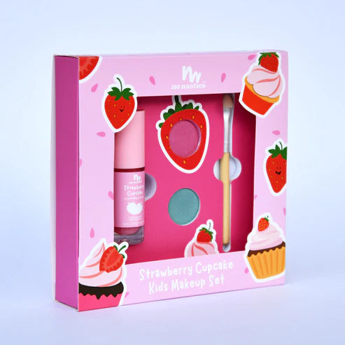 Strawberry Cupcake Natural Kids Makeup Gift Set
