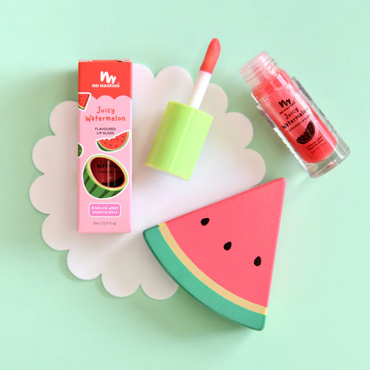 Natural Kids Lip Gloss - Juicy Watermelon - Bright Watermelon Pink