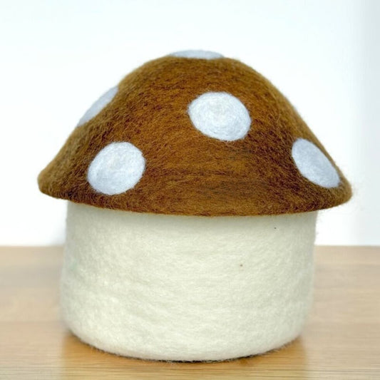 Toadstool Trinket Box - Large - Ochre