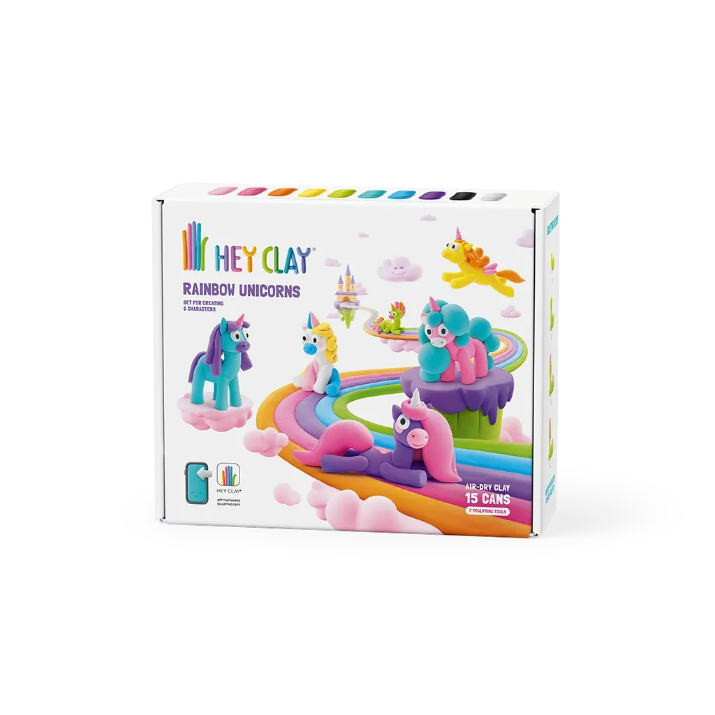 Hey Clay 15 Pack - Rainbow Unicorns