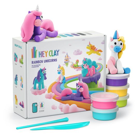 Hey Clay 15 Pack - Rainbow Unicorns
