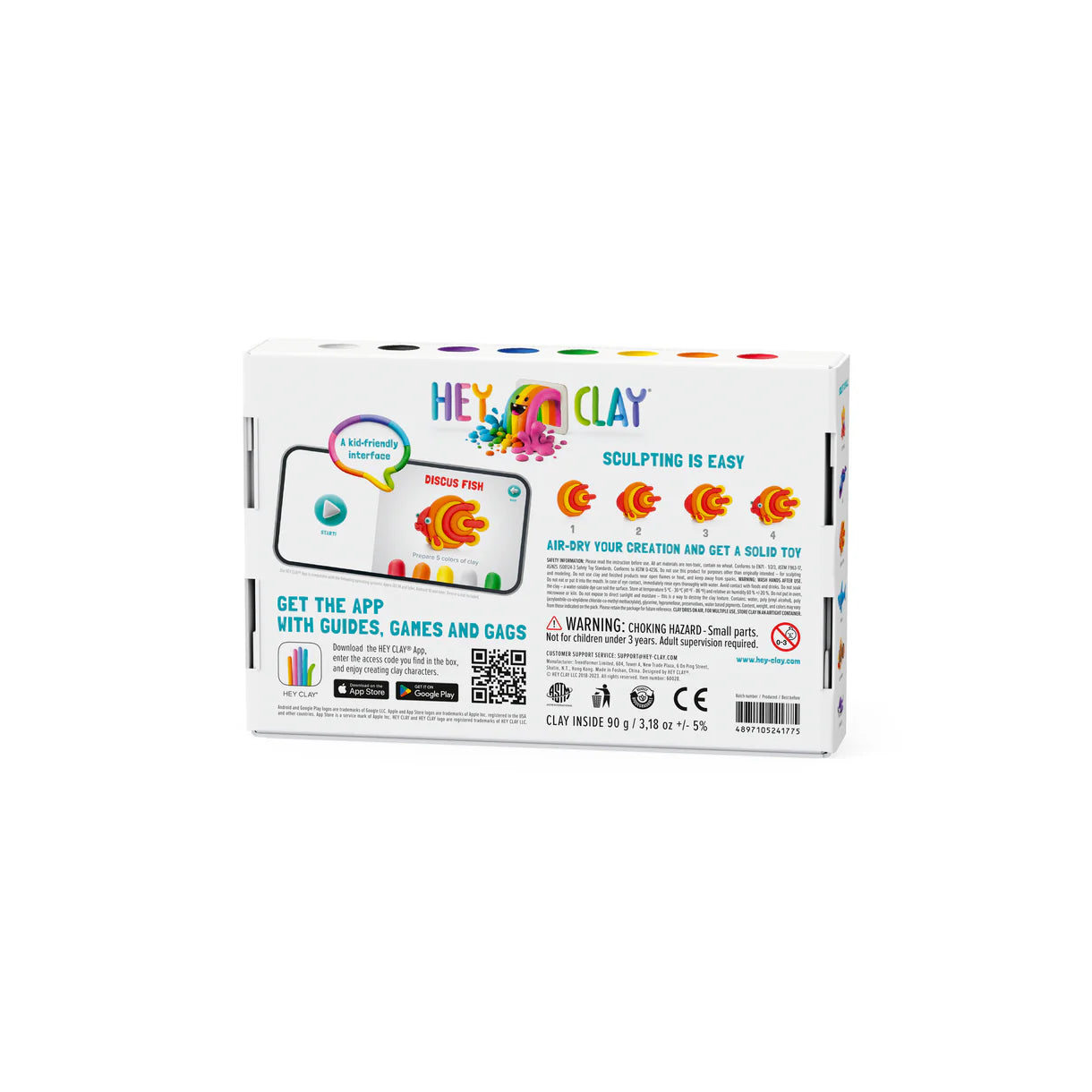 Hey Clay 6 Pack - Ocean (Clownfish, Discus Fish, Eel)