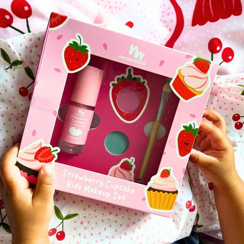 Strawberry Cupcake Natural Kids Makeup Gift Set