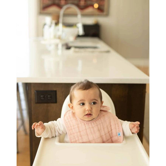 Muslin Classic Bib 3 Pack - Rose Petal