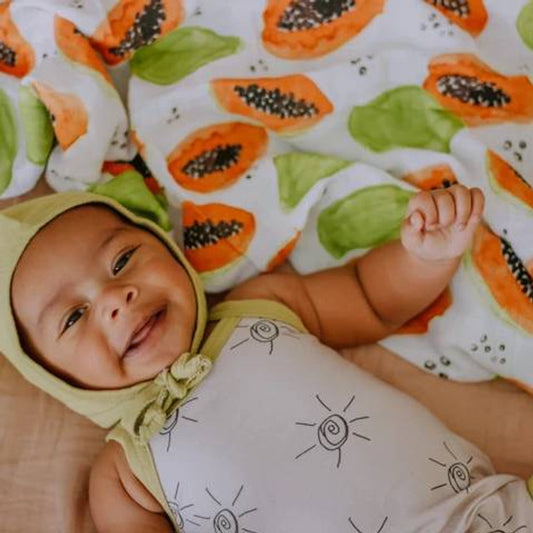 Cotton Muslin Swaddle - Papaya