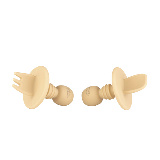 Silicone Baby Cutlery - Sand