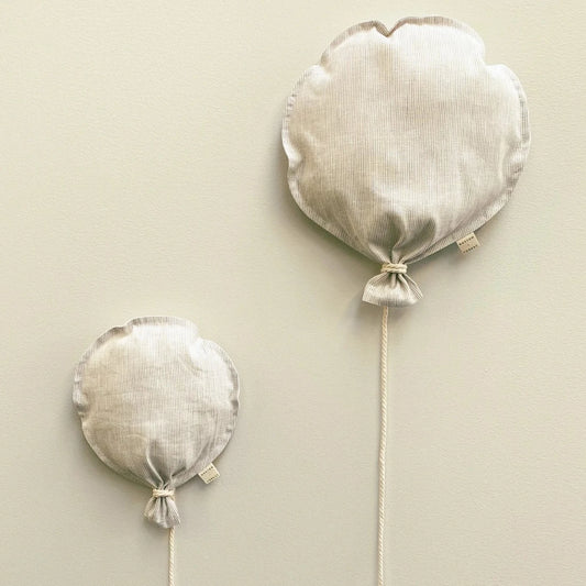 Linen Balloon - Natural Stripe - Small