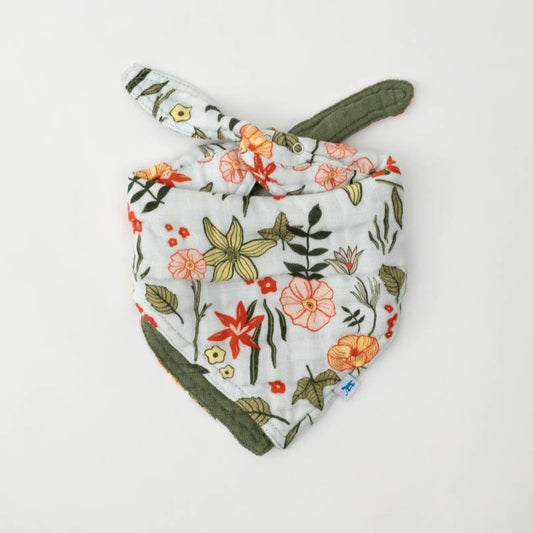 Reversible Muslin Bandana Bib - Primrose Patch