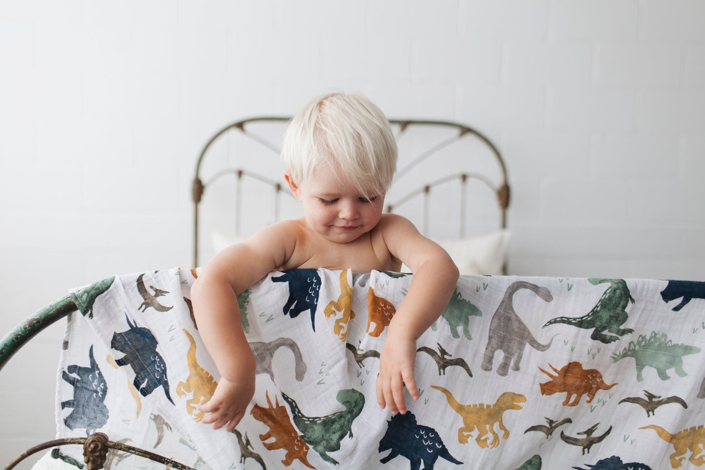 Cotton Muslin Swaddle - Dino Friends