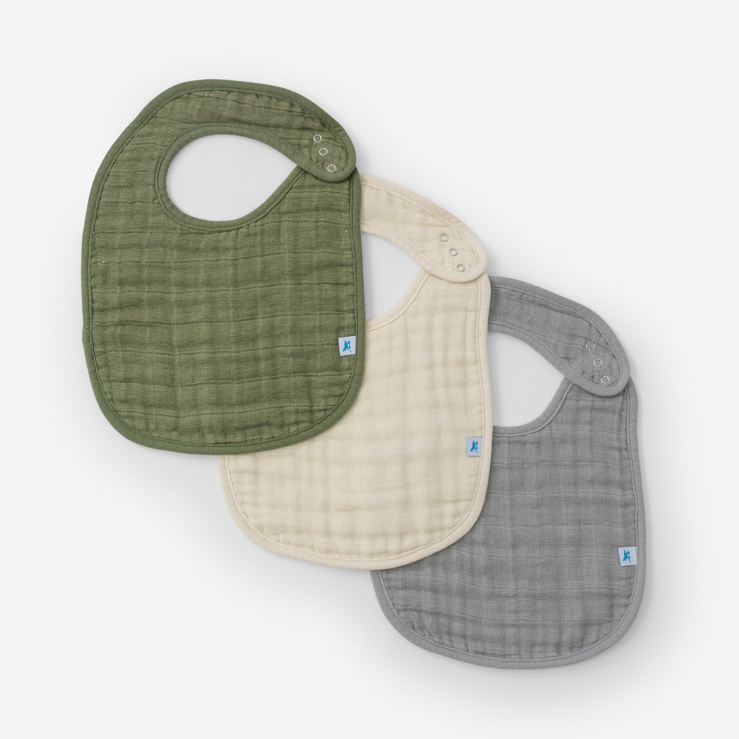 Muslin Classic Bib 3 pack - Fern