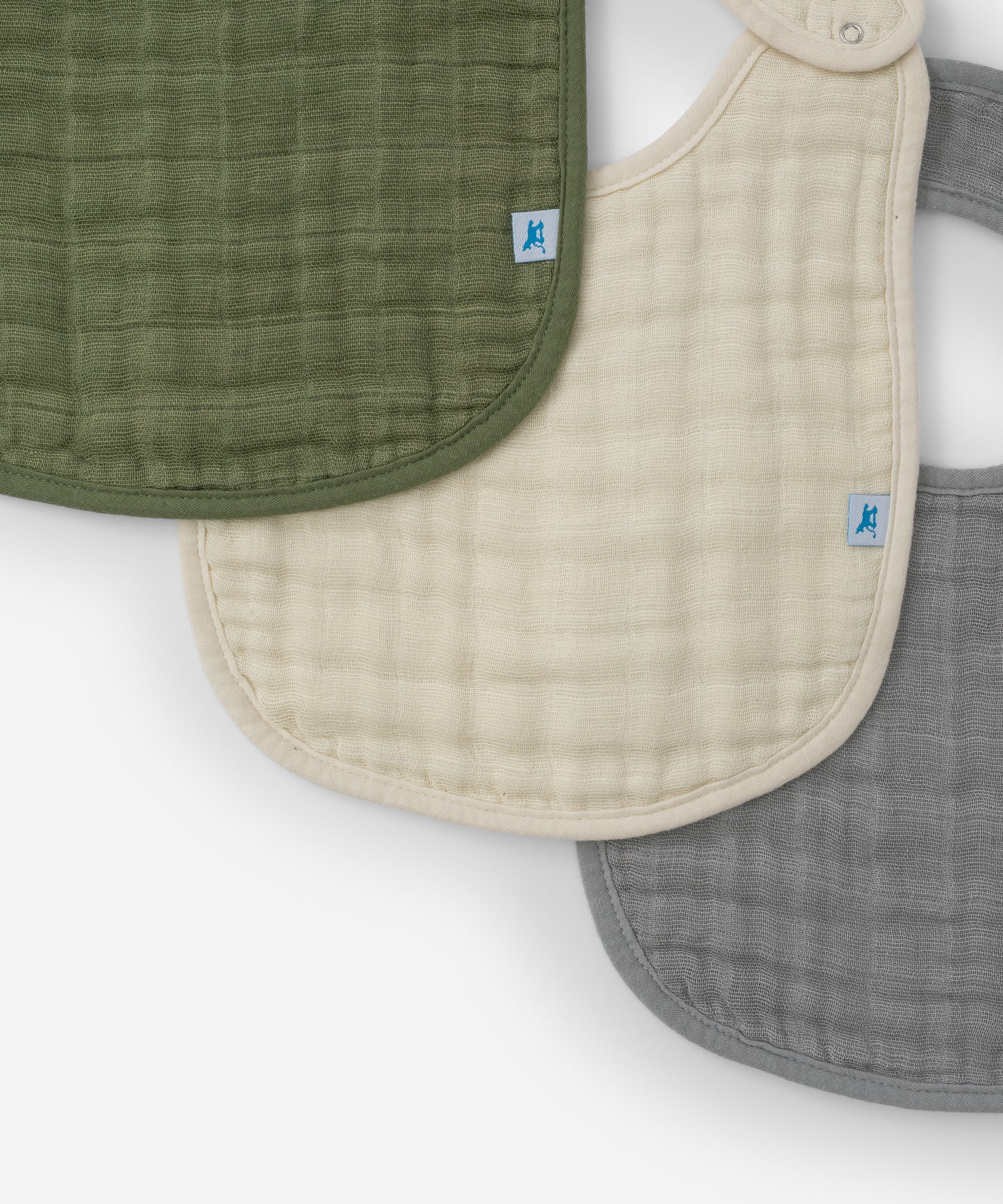 Muslin Classic Bib 3 pack - Fern