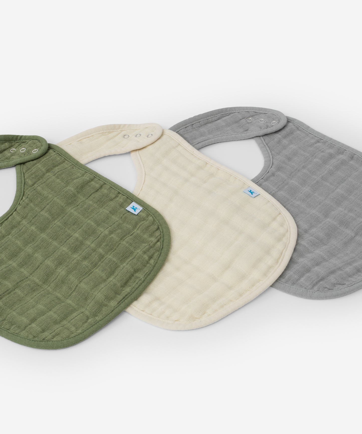 Muslin Classic Bib 3 pack - Fern