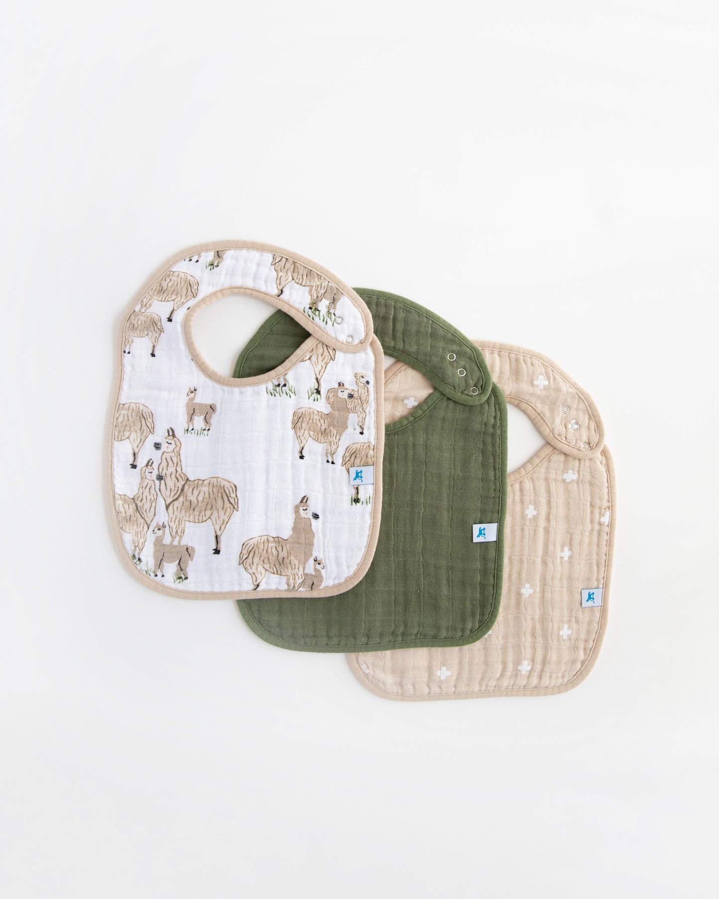 Muslin Classic Bib 3 pack - Fern