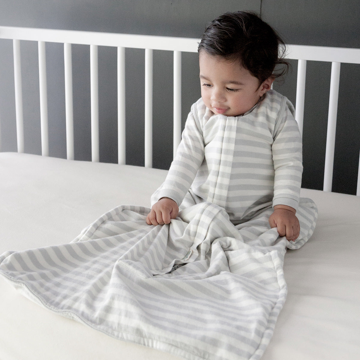 3 Seasons Front Zip Merino/Organic Cotton Sleeping Bag - Pebble